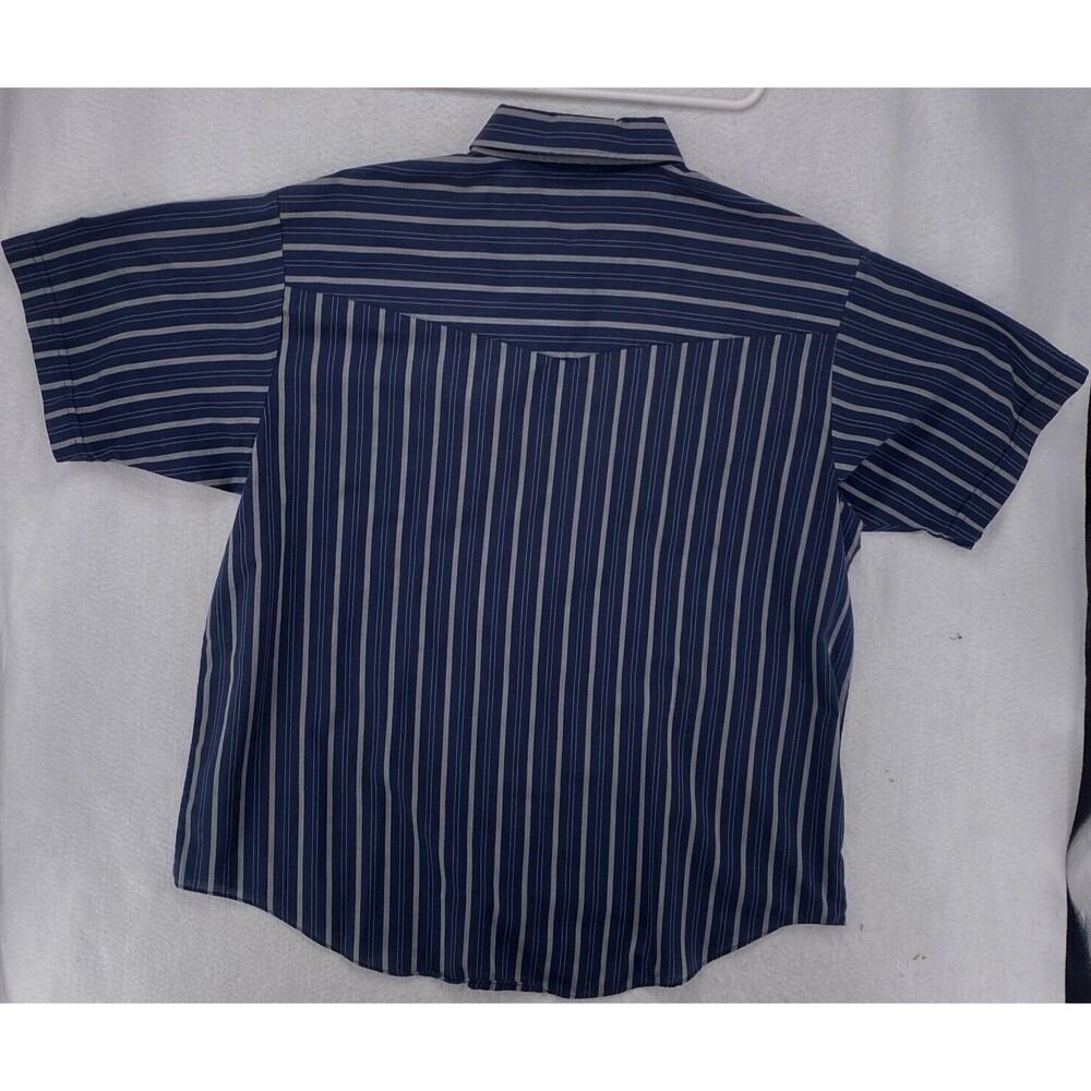 Plains Western Wear Shirt 2XL Big Man Black Striped Pearl Snap Cowboy Rockabilly - Picture 4 of 4